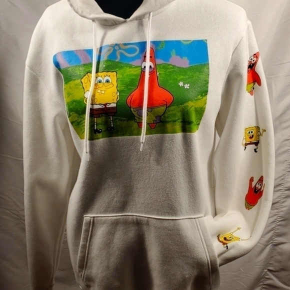 Nickelodeon SpongeBob Squarepants White Hoodie Size Small - Picture 2 of 9